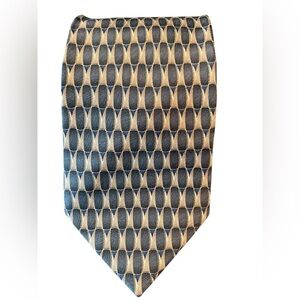 🩶💛Elegant VALERIANO Gold and Charcoal Gray Men's Tie. Pure silk and Stunning!